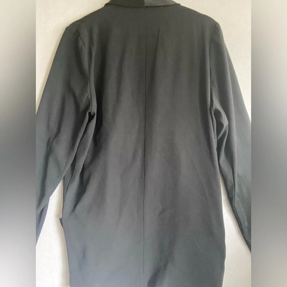 Monk & Lou tuxedo collar flowy draped  one button jacket with pockets size S - Picture 5 of 13